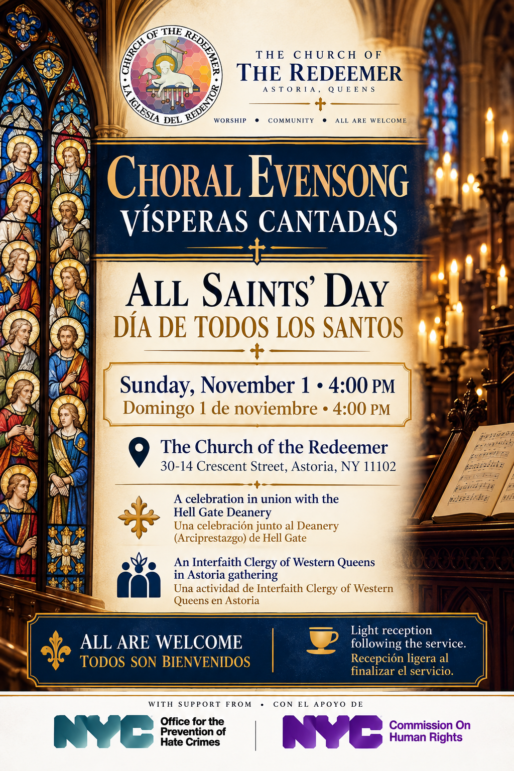 Join the Church of the Redeemer for Choral Evensong